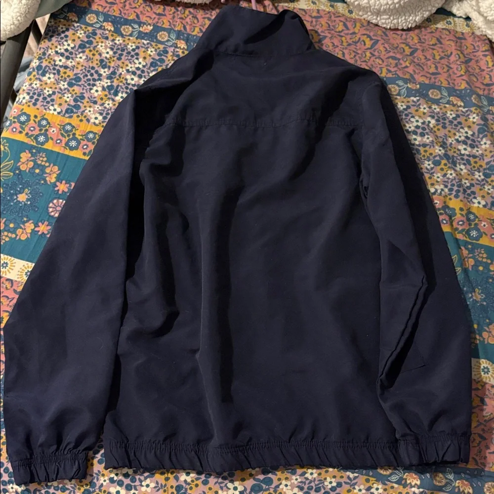 Vintage Navy Blue Jacket with Butterfly Embroidery - Picture 3 of 4